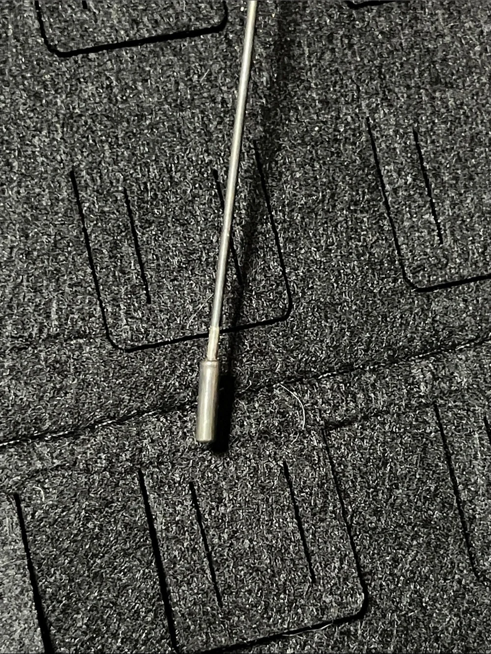 Black Beaded Hair Stick with Silver-Tone Accents